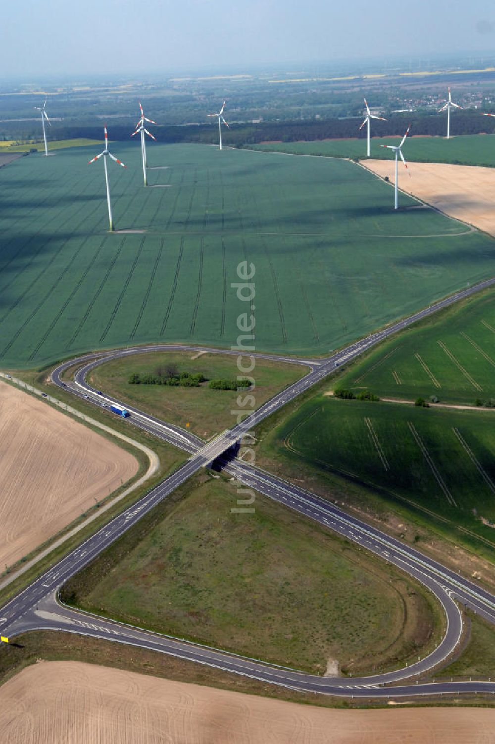 Luftbild SEELOW - Ortsumfahrung der Bundesstrasse B 1 westlich von Seelow