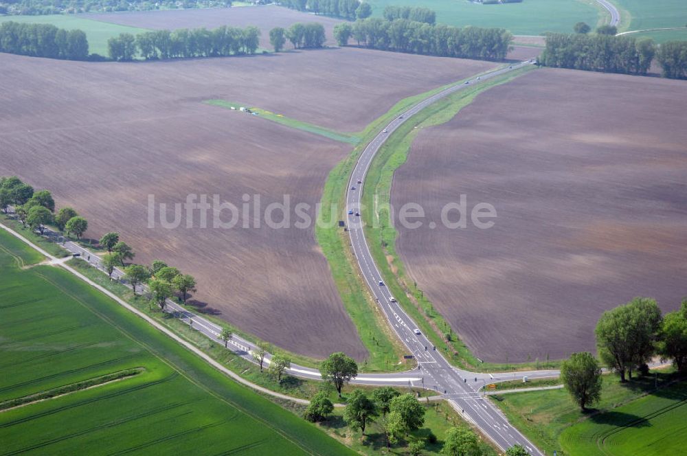 Luftbild SEELOW - Ortsumfahrung der Bundesstrasse B 1 westlich von Seelow