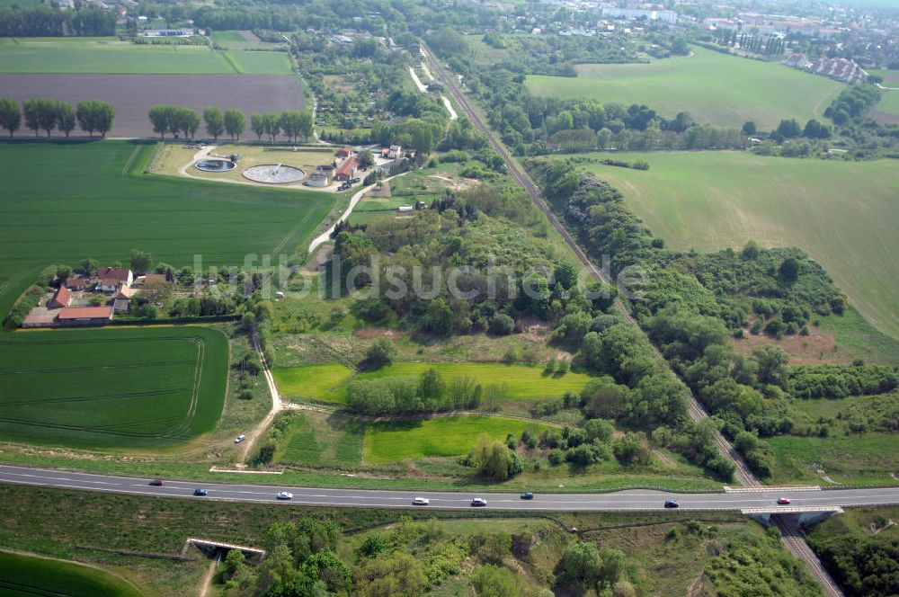 SEELOW von oben - Ortsumfahrung der Bundesstrasse B 1 westlich von Seelow