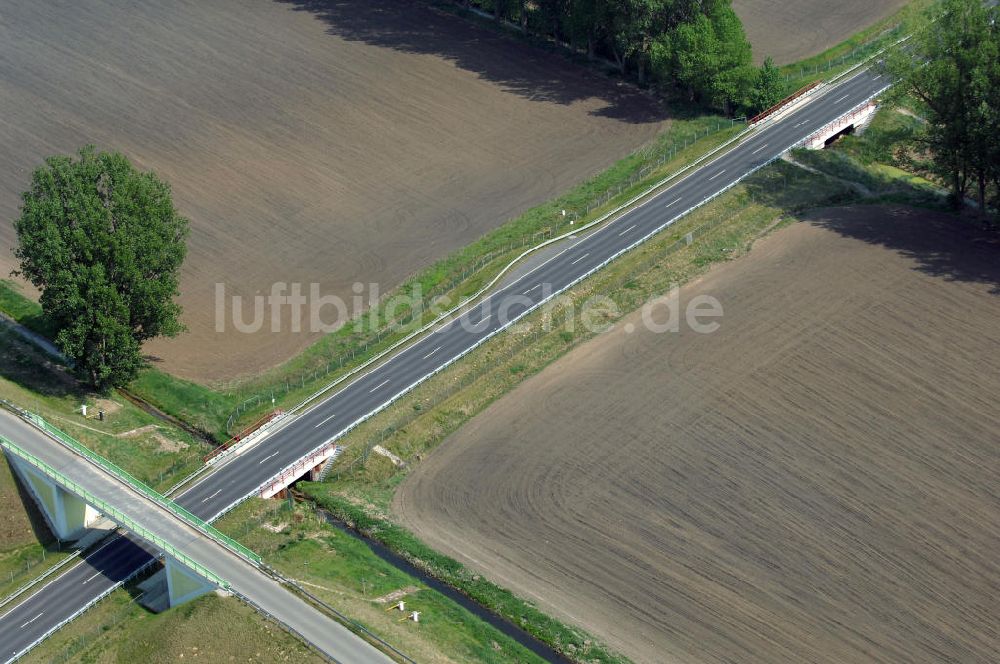 Luftaufnahme SEELOW - Ortsumfahrung der Bundesstrasse B 1 westlich von Seelow