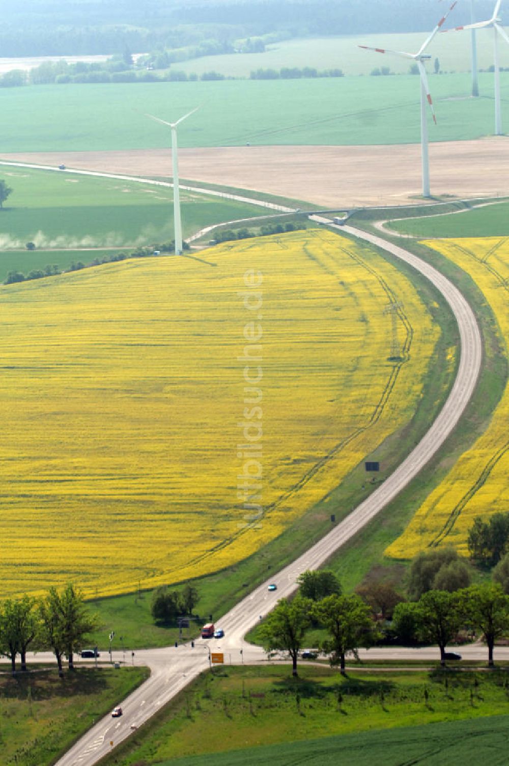 Luftaufnahme SEELOW - Ortsumfahrung der Bundesstrasse B 1 westlich von Seelow