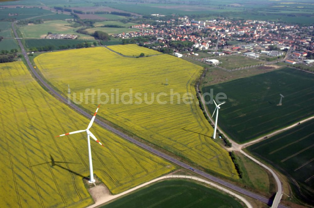 SEELOW von oben - Ortsumfahrung der Bundesstrasse B 1 westlich von Seelow