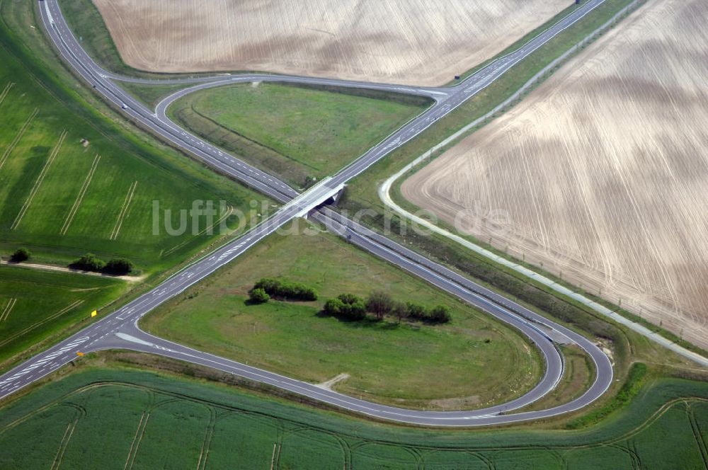 Luftbild SEELOW - Ortsumfahrung der Bundesstrasse B 1 westlich von Seelow