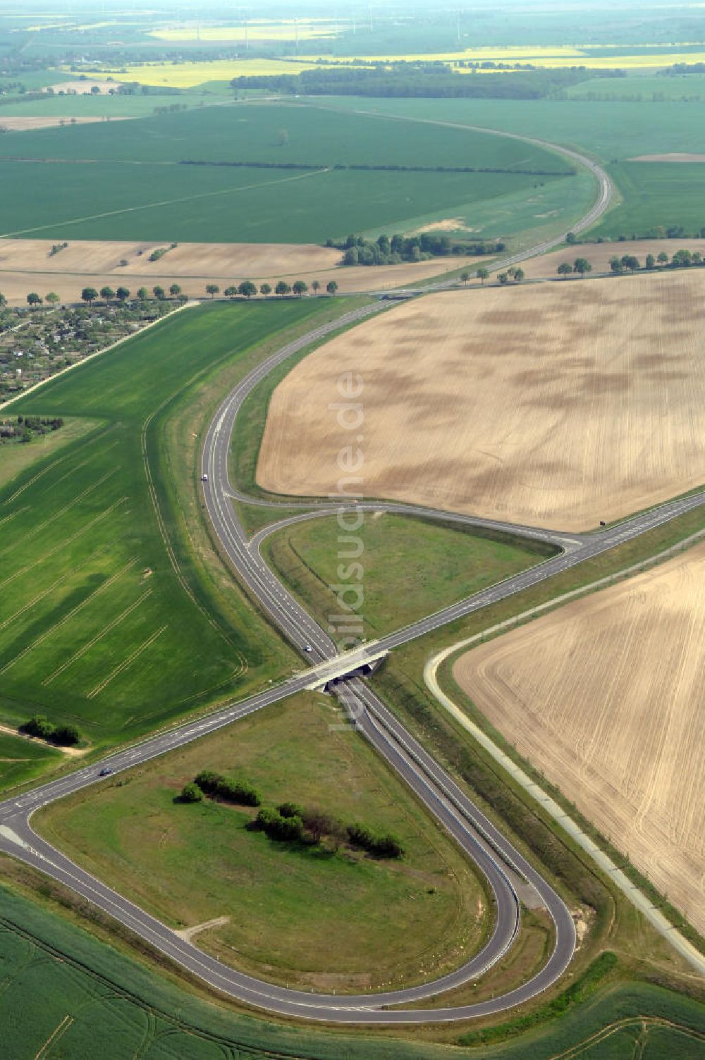 Luftaufnahme SEELOW - Ortsumfahrung der Bundesstrasse B 1 westlich von Seelow