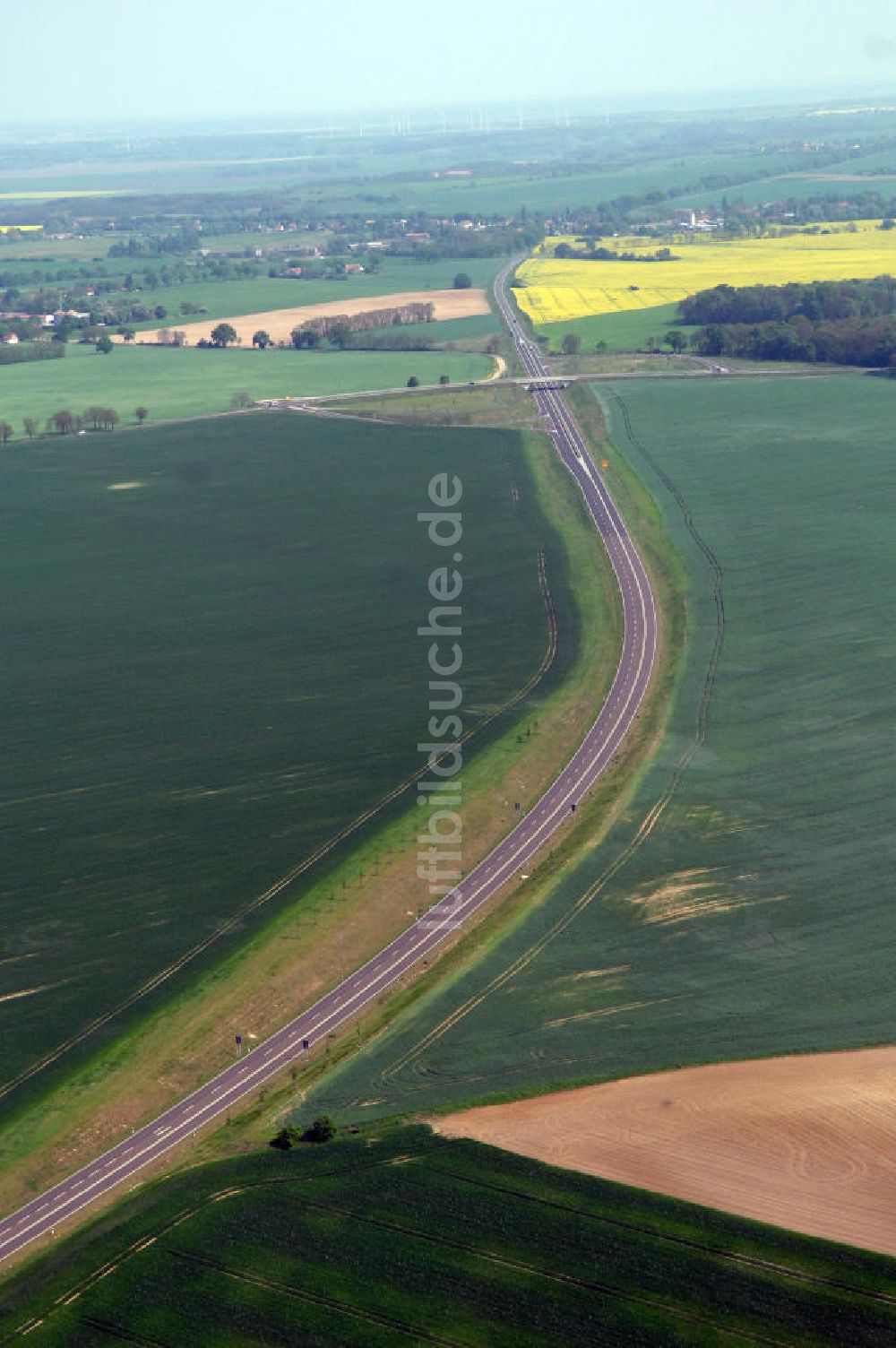 Luftbild SEELOW - Ortsumfahrung der Bundesstrasse B 1 westlich von Seelow