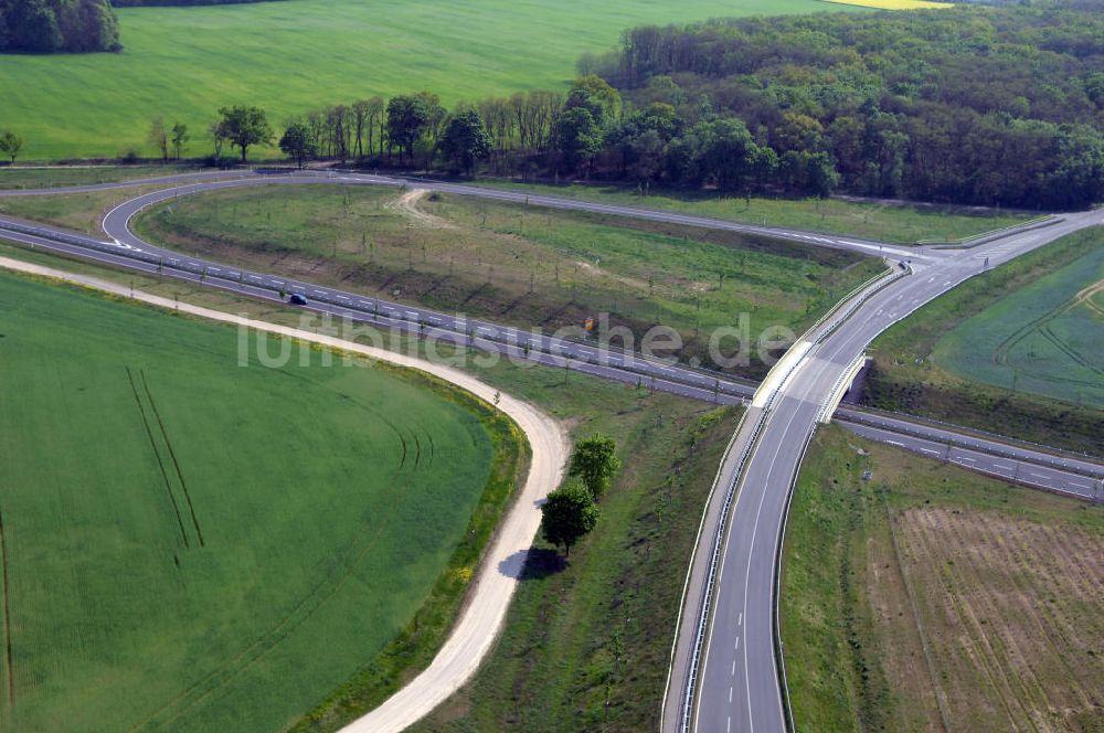 Luftbild SEELOW - Ortsumfahrung der Bundesstrasse B 1 westlich von Seelow