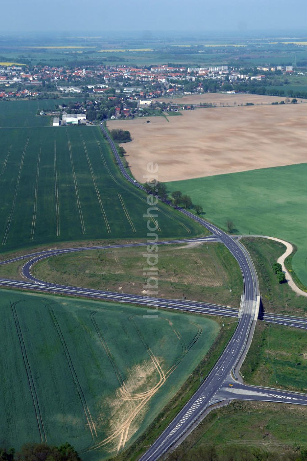 Luftbild SEELOW - Ortsumfahrung der Bundesstrasse B 1 westlich von Seelow