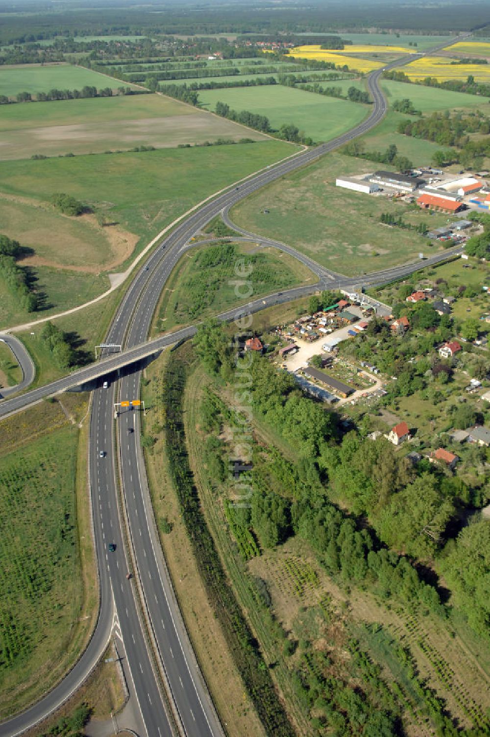 Luftaufnahme ORANIENBURG - Ortsumfahrung Oranienburg B96 westlich von Oranienburg