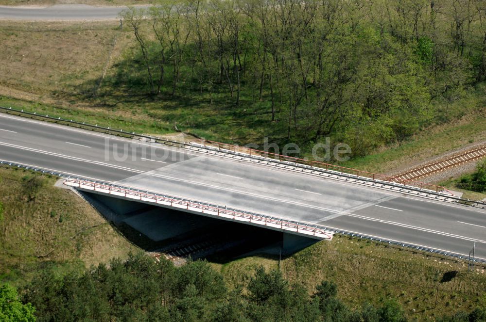 Luftaufnahme WRIETZEN - Ortsumfahrung B 167 im südlichen Ortsbereich von Wriezen