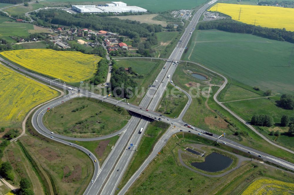 Luftaufnahme ALTLANDSBERG - Ortsumgehung Landesstrasse L 33 südwestlich von Altlandsberg bis zum östlichen Berliner Ring