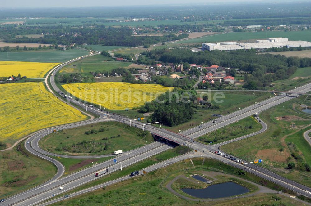 Luftaufnahme ALTLANDSBERG - Ortsumgehung Landesstrasse L 33 südwestlich von Altlandsberg bis zum östlichen Berliner Ring