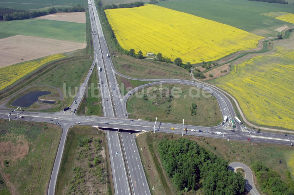 Luftbild ALTLANDSBERG - Ortsumgehung Landesstrasse L 33 südwestlich von Altlandsberg bis zum östlichen Berliner Ring