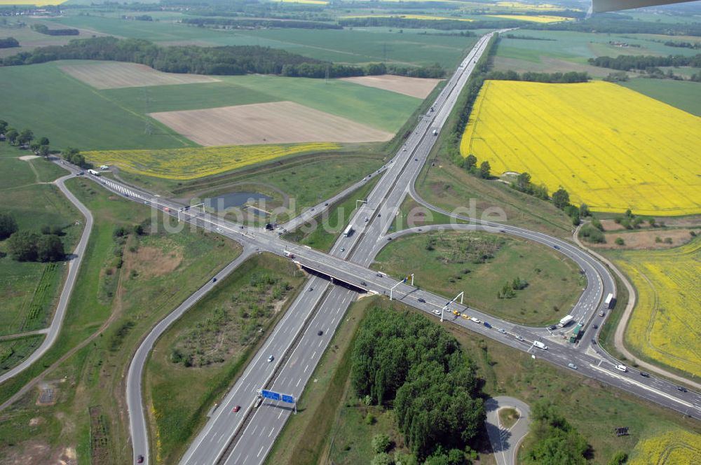 Luftaufnahme ALTLANDSBERG - Ortsumgehung Landesstrasse L 33 südwestlich von Altlandsberg bis zum östlichen Berliner Ring