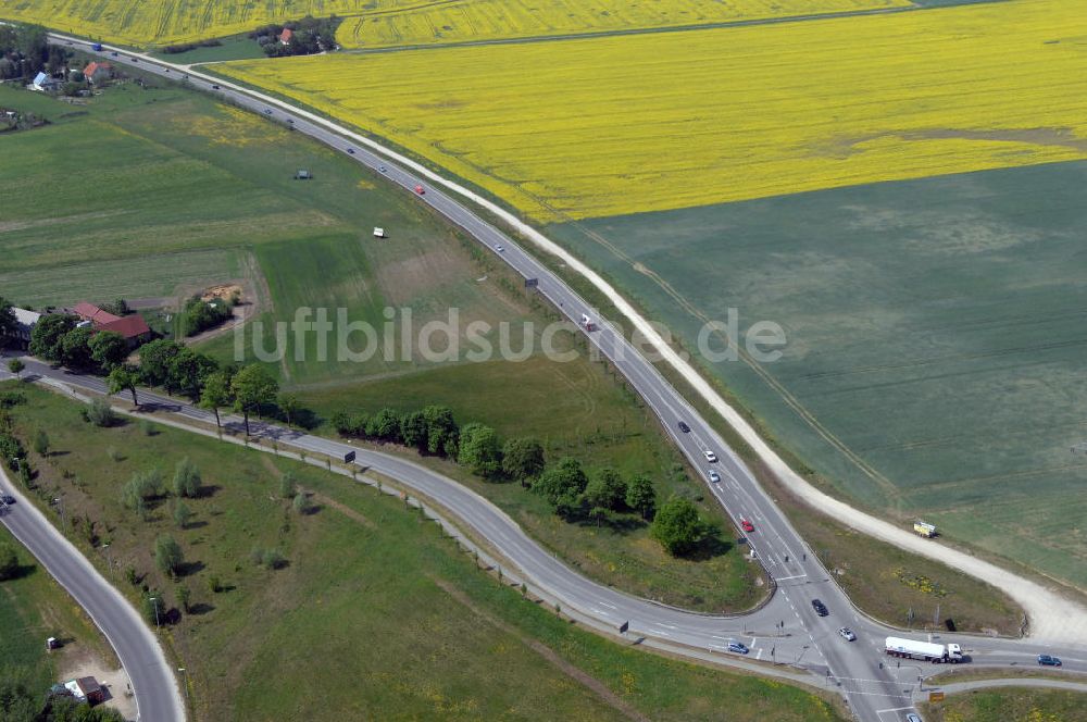 Luftbild ALTLANDSBERG - Ortsumgehung Landesstrasse L 33 südwestlich von Altlandsberg bis zum östlichen Berliner Ring