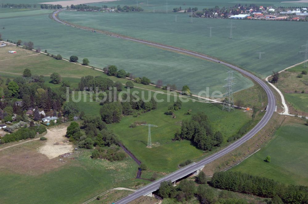 Luftaufnahme ALTLANDSBERG - Ortsumgehung Landesstrasse L 33 südwestlich von Altlandsberg bis zum östlichen Berliner Ring