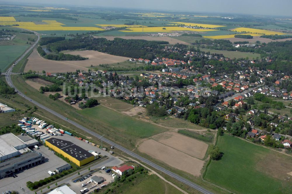 Luftbild ALTLANDSBERG - Ortsumgehung Landesstrasse L 33 südwestlich von Altlandsberg bis zum östlichen Berliner Ring