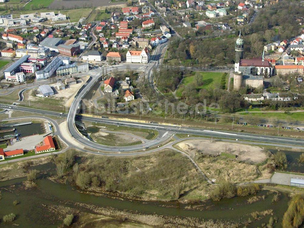 Luftaufnahme Wittenberg / Lutherstadt - Ortsumgehungsstraße B2 / B 187 in Wittenberg