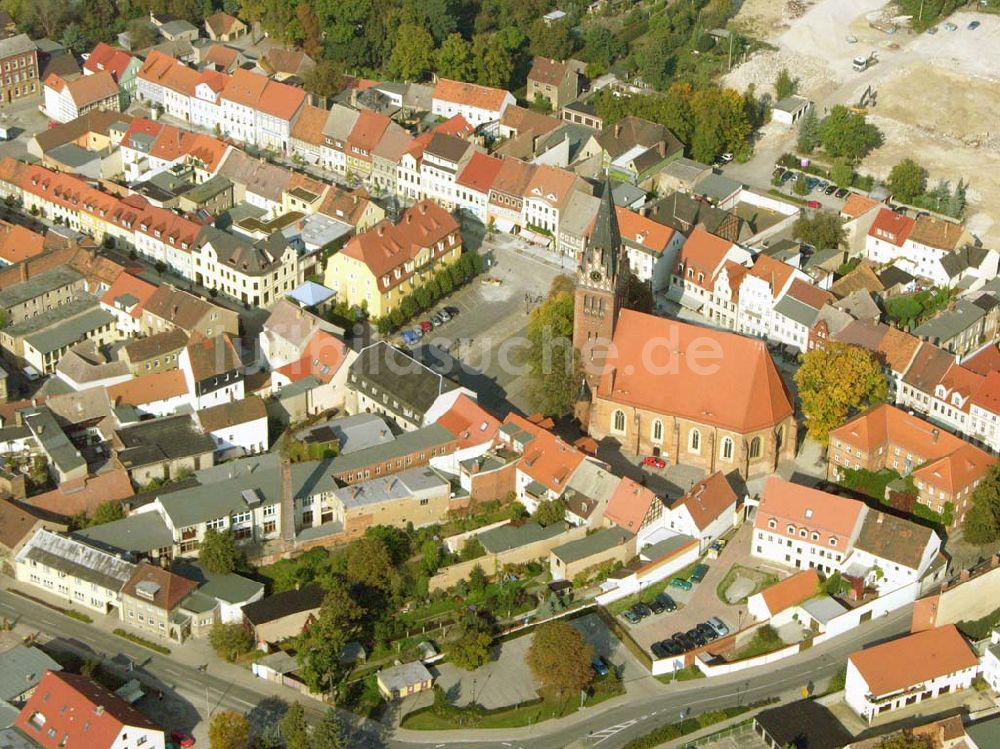 Bad Liebenwerda aus der Vogelperspektive: Ortszentrum von Bad Liebenwerda