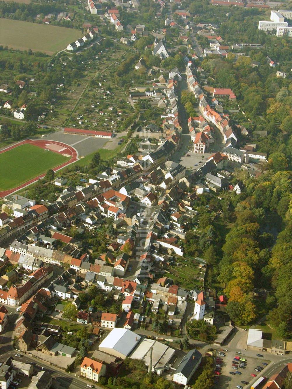 Geithain aus der Vogelperspektive: Ortszentrum Geithain