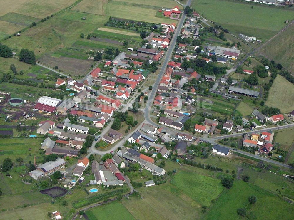 Letzlingen / Sachsen-Anhalt aus der Vogelperspektive: Ortszentrum von Letzingen / SA