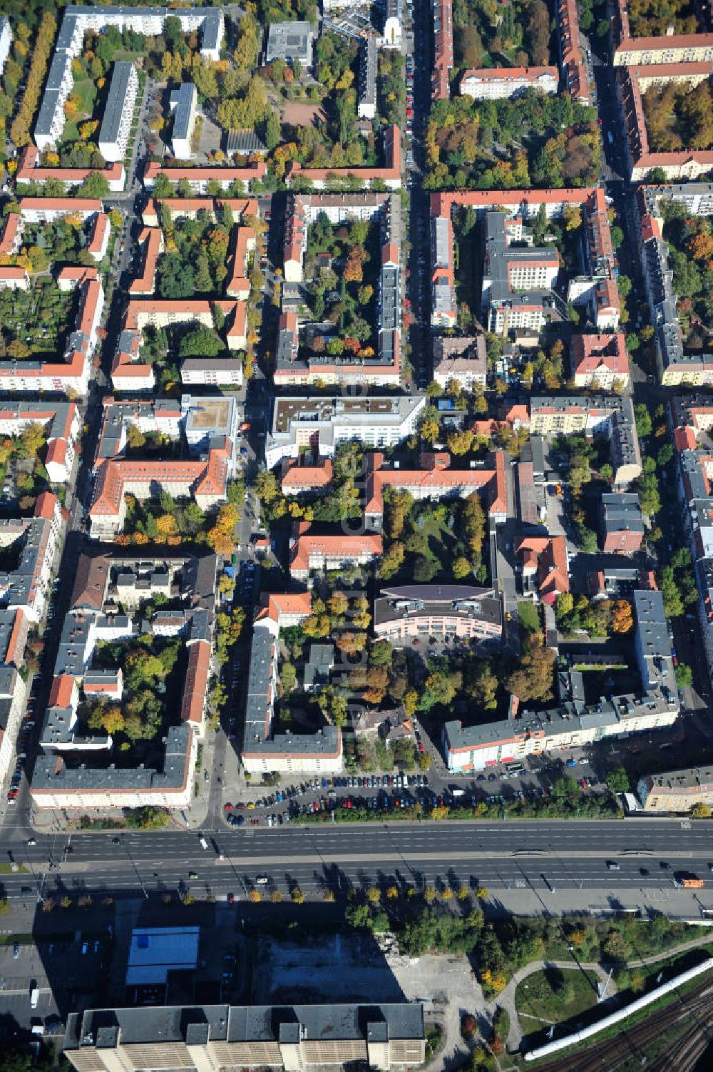 Luftaufnahme Berlin - Oskar-Ziethen-Krankenhaus Lichtenberg / Sana Klinikum