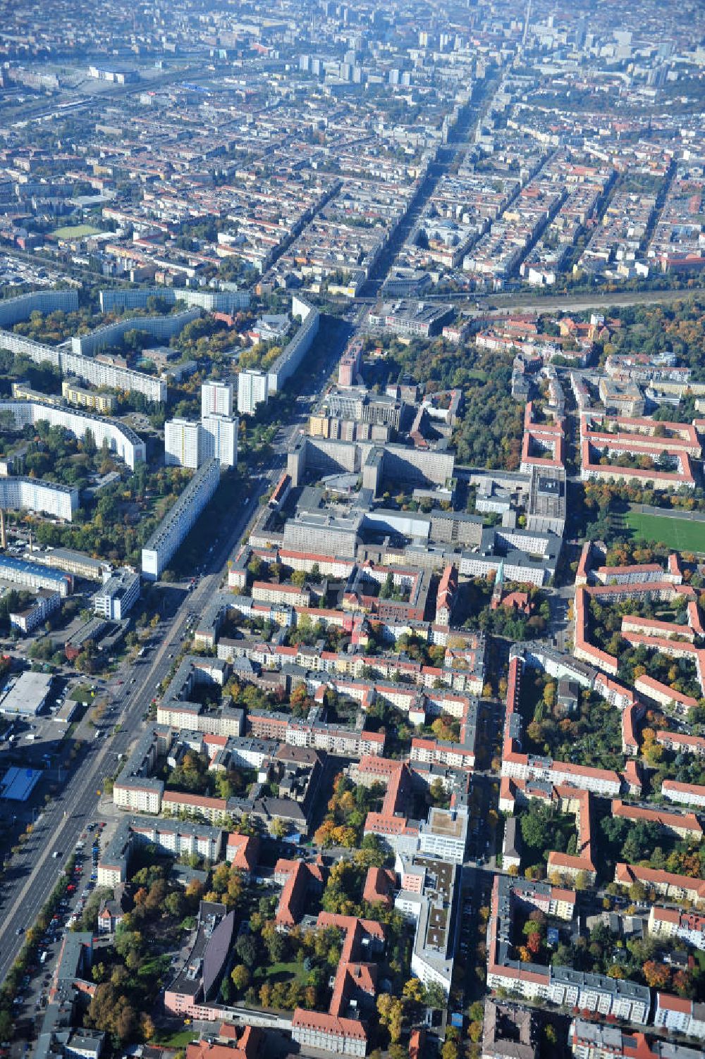 Luftaufnahme Berlin - Oskar-Ziethen-Krankenhaus Lichtenberg / Sana Klinikum