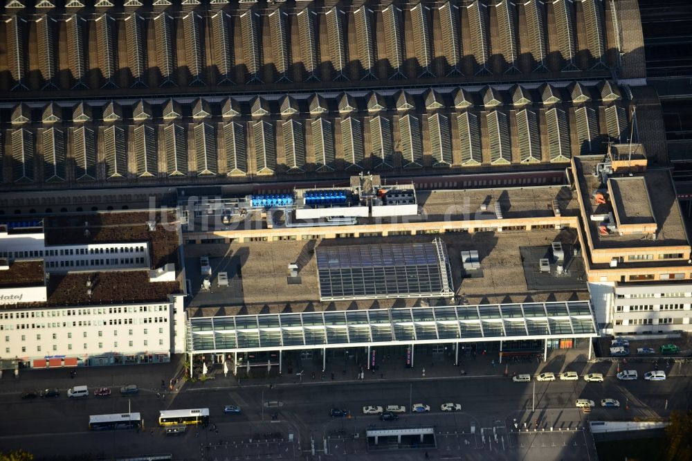 Berlin OT Friedrichshain von oben - Ostbahnhof im Ortsteil Friedrichshain in Berlin