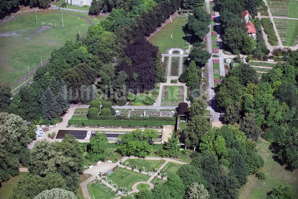 Forst von oben - Ostdeutscher Rosengarten Forst im Bundesland Brandenburg