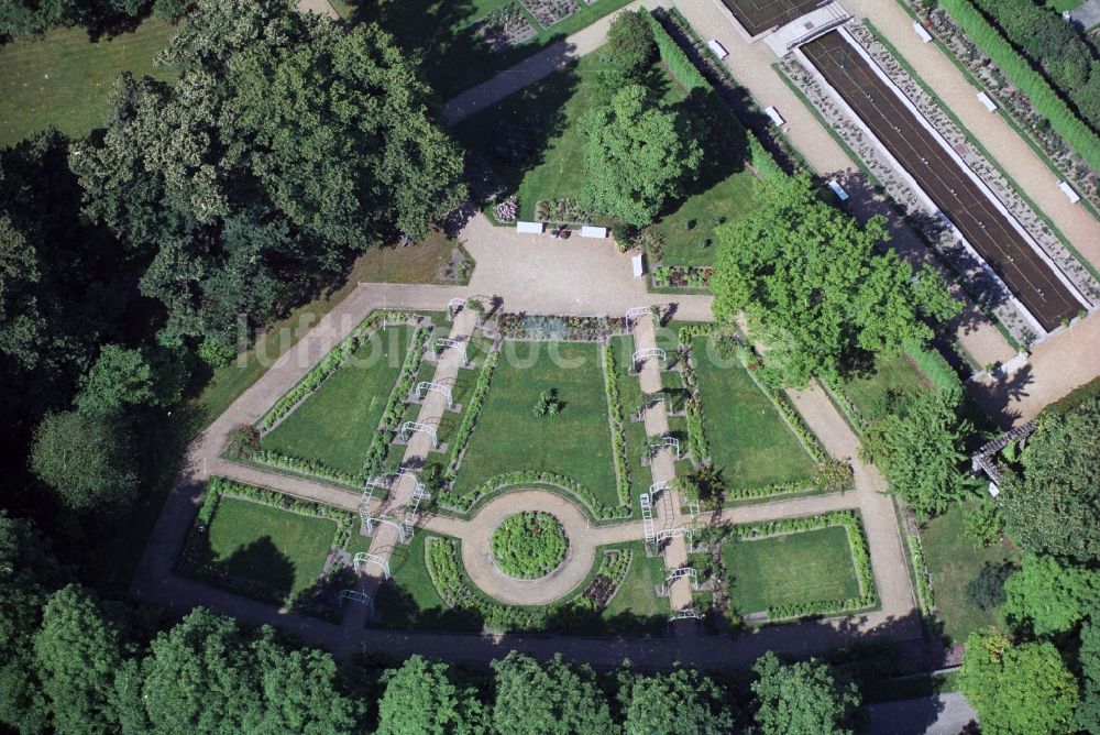 Forst aus der Vogelperspektive: Ostdeutscher Rosengarten Forst im Bundesland Brandenburg