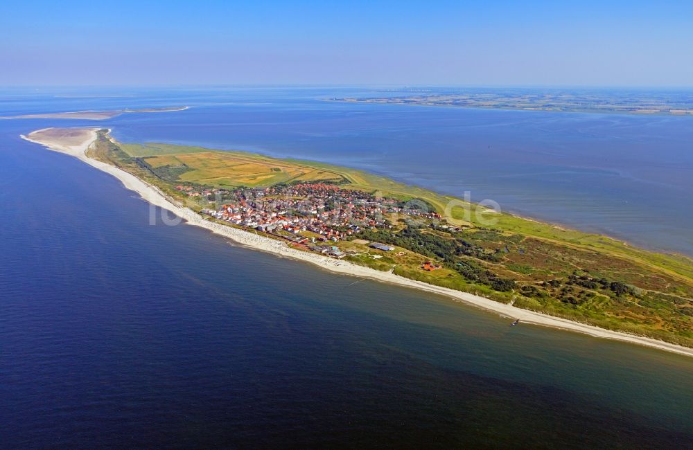 Wangerooge aus der Vogelperspektive: Ostfriesische Insel Wangerooge im Bundesland Niedersachsen