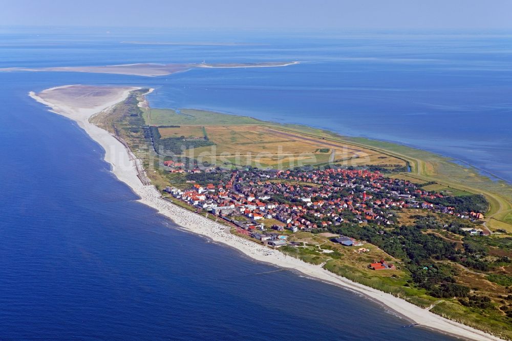 Luftaufnahme Wangerooge - Ostfriesische Insel Wangerooge im Bundesland Niedersachsen