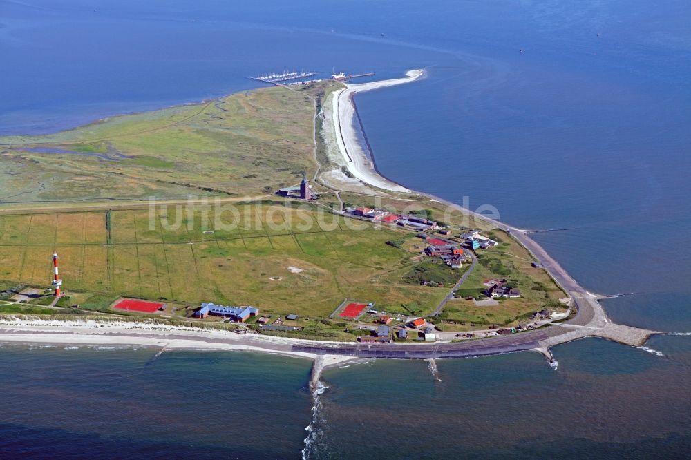 Wangerooge aus der Vogelperspektive: Ostfriesische Insel Wangerooge im Bundesland Niedersachsen