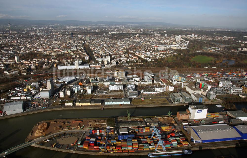 Luftaufnahme Frankfurt am Main - Osthafen Frankfurt am Main