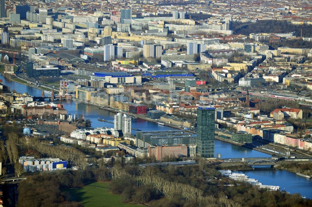 Luftbild Berlin OT Friedrichshain - Osthafen im Ortsteil Friedrichshain in Berlin