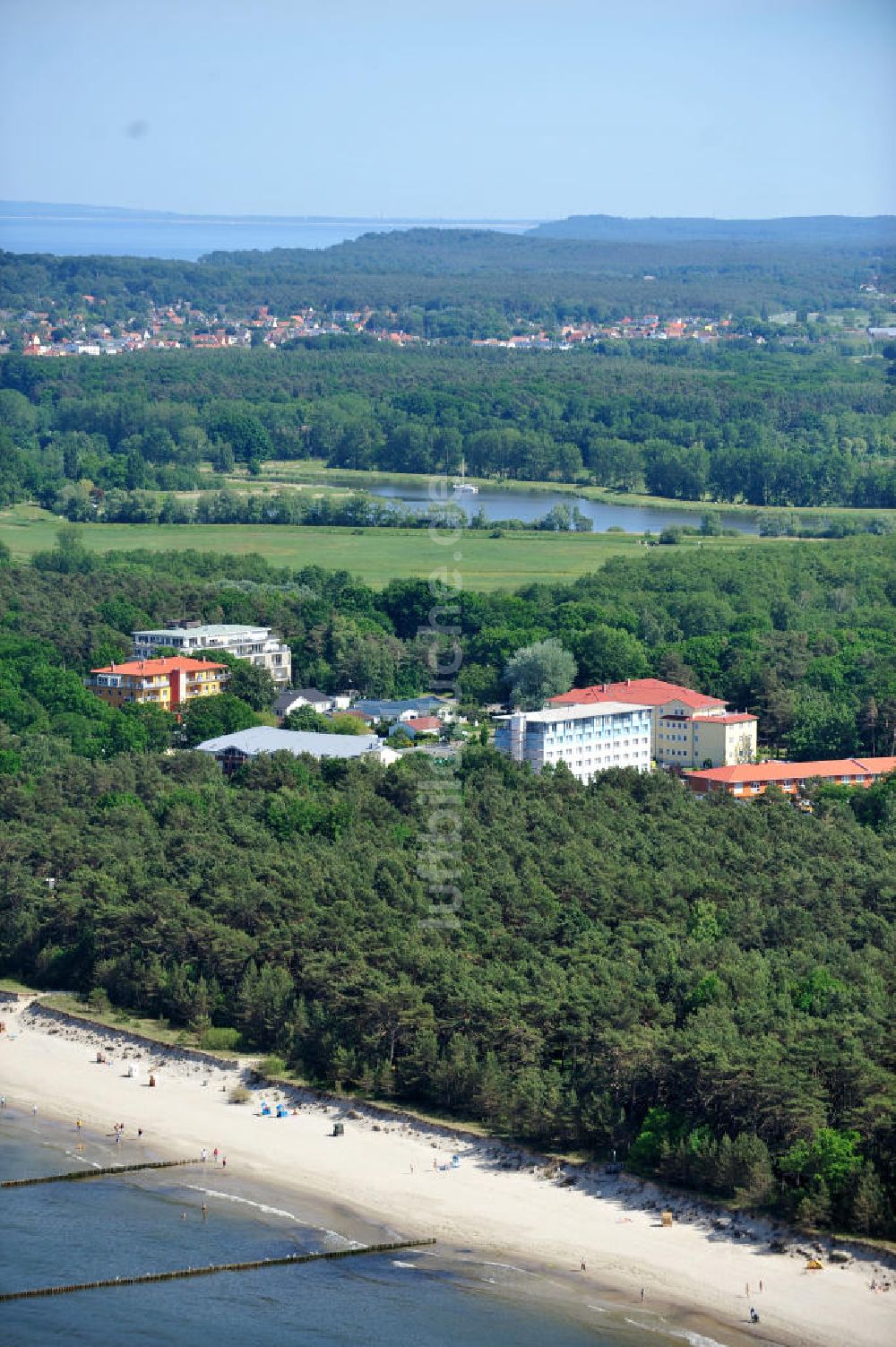 Luftbild Zempin - Ostsee-Strand von Zempin in Mecklenburg-Vorpommern