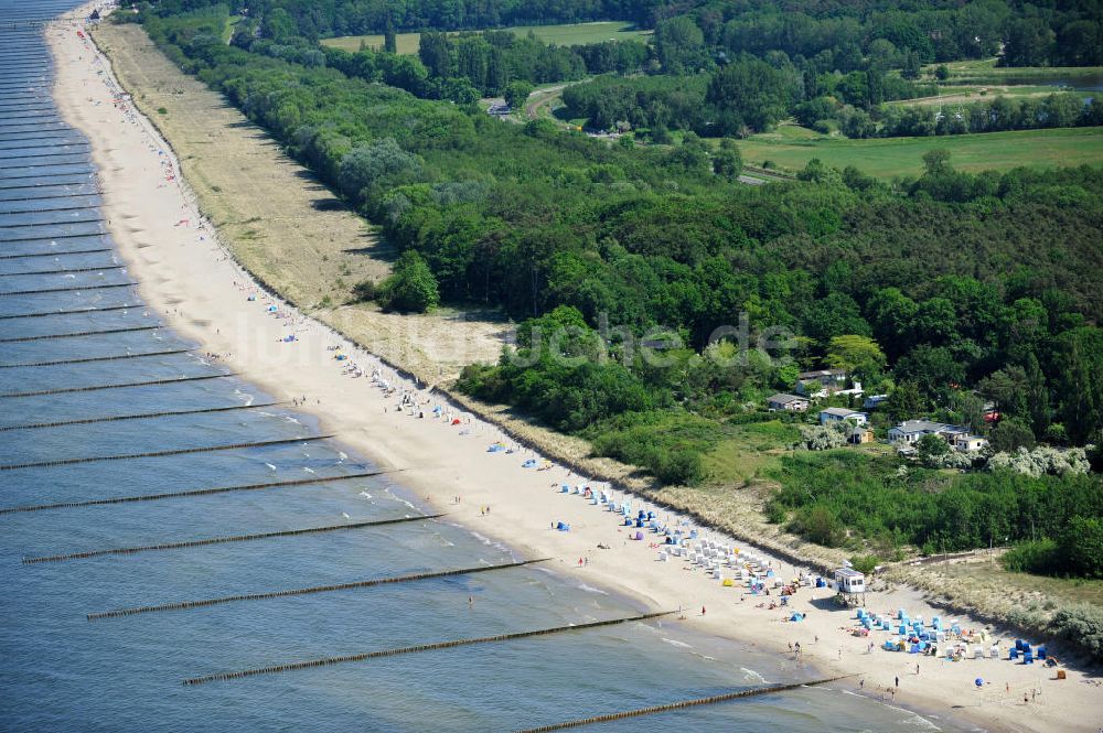 Luftaufnahme Zempin - Ostsee-Strand von Zempin in Mecklenburg-Vorpommern