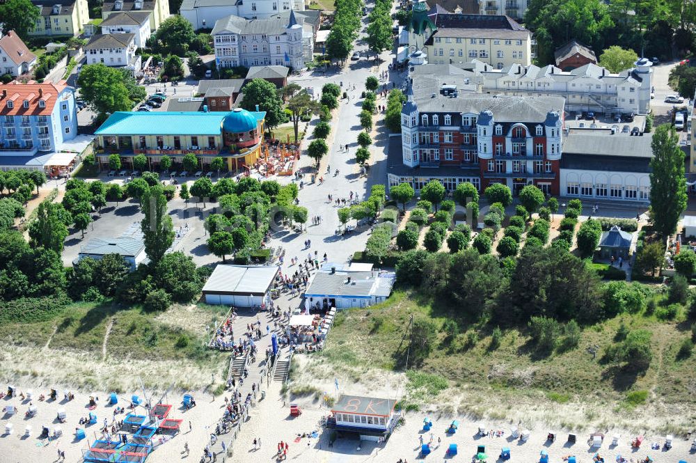 Zinnowitz von oben - Ostsee-Strand von Zinnowitz in Mecklenburg-Vorpommern