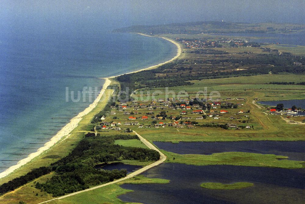 Luftbild Hiddensee - Ostsee- Strandbereich Vitte auf Hiddensee