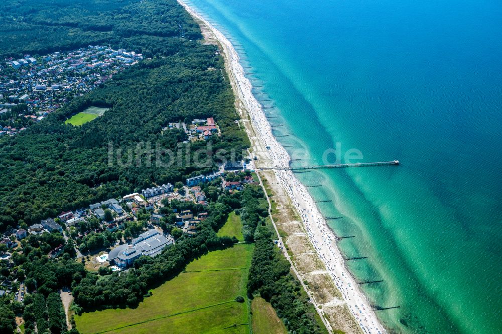 Luftaufnahme Graal-Müritz - Ostseeküste in Graal-Müritz im Bundesland Mecklenburg-Vorpommern, Deutschland