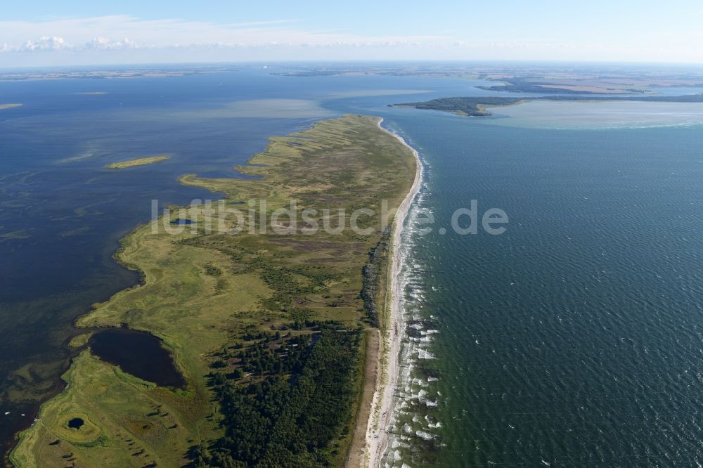 Luftbild Insel Hiddensee - Ostseeküste in Insel Hiddensee im Bundesland Mecklenburg-Vorpommern