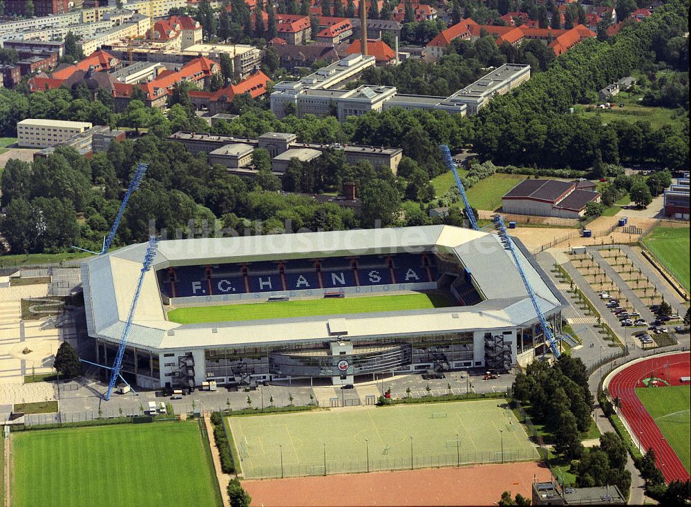 Rostock aus der Vogelperspektive: Ostseestadion Rostock