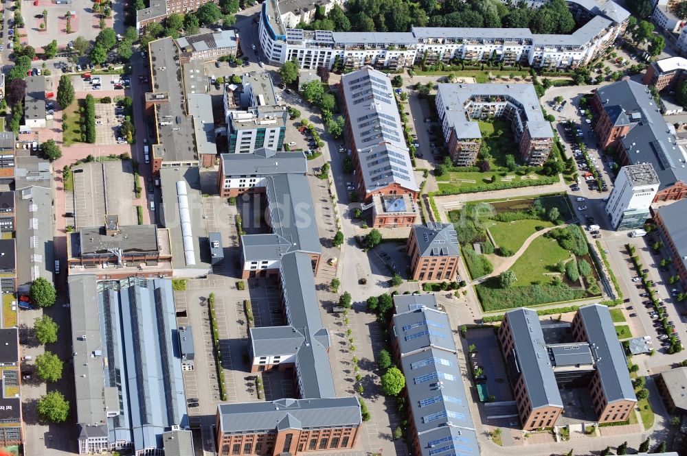 Hamburg aus der Vogelperspektive: Otto von Bahrenpark, kurz Bahrenpark - ein Wohn- und Gewerbepark im Hamburger Stadtteil Bahrenfeld