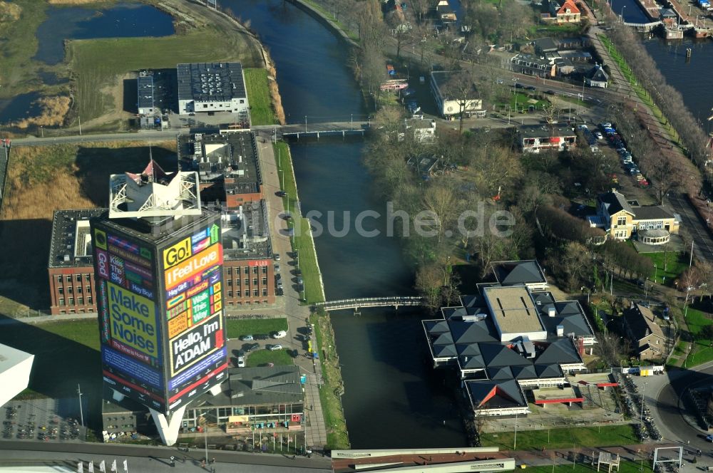 Luftaufnahme Amsterdam - Overhoeks und Amsterdam Noord in der Provinz Nordholland in den Niederlanden