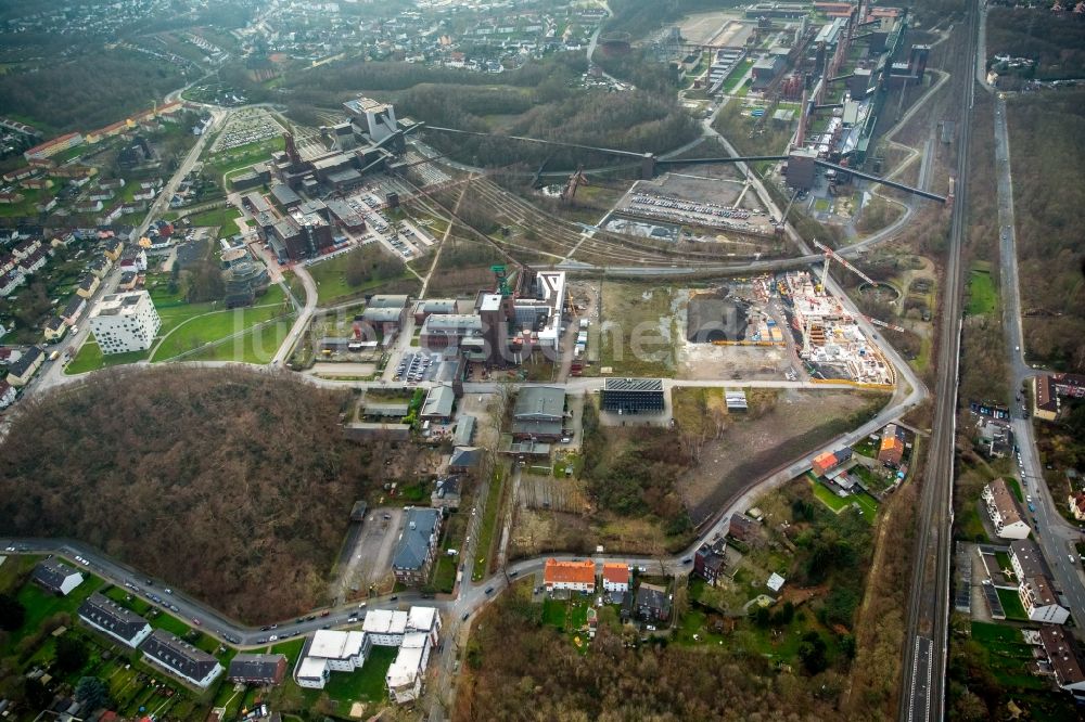 Luftaufnahme Essen - PACT Zollverein in der ehemaligen Waschkaue der Kokerei Zollverein in Essen im Bundesland Nordrhein-Westfalen