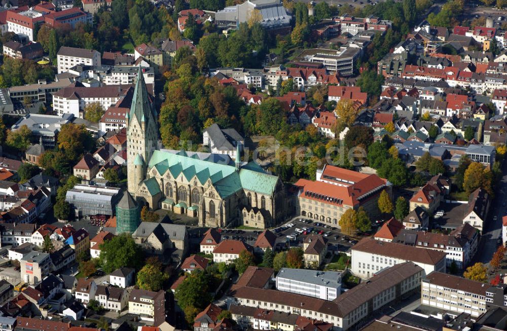 Luftaufnahme Paderborn - Paderborner Dom St. Liborius in Nordrhein-Westfalen