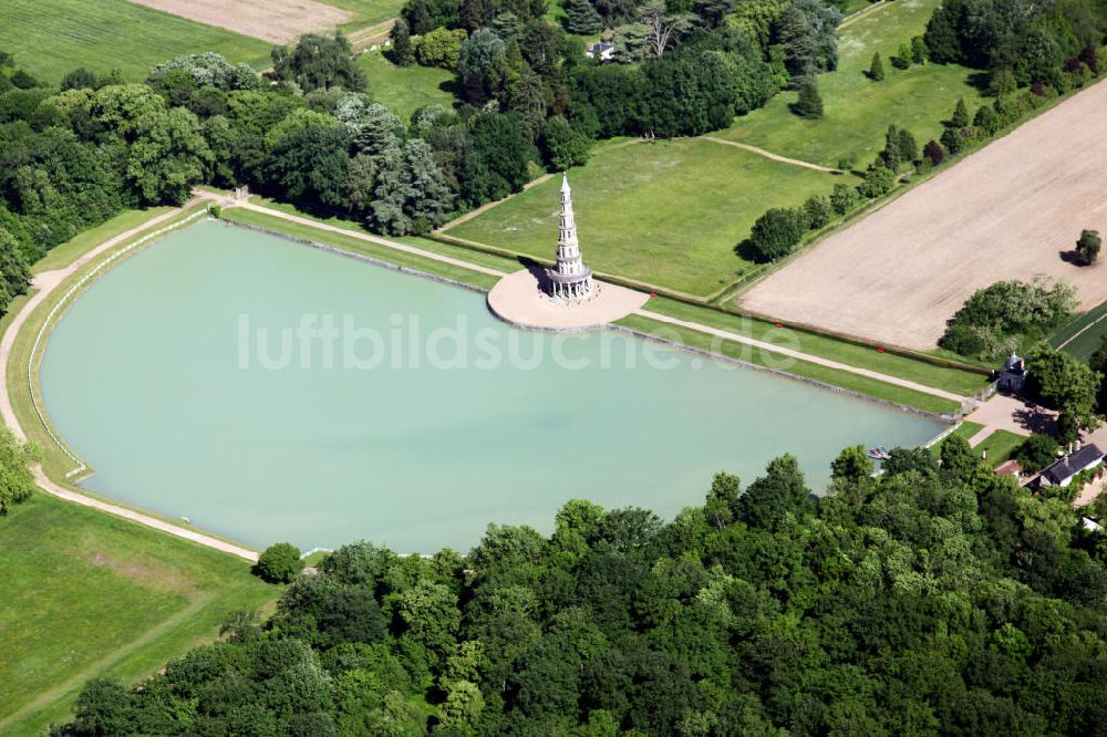 Amboise aus der Vogelperspektive: Pagode Chanteloup bei Amboise