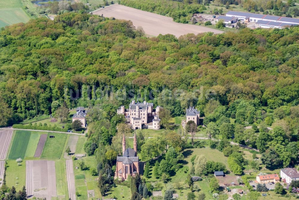 Gardelegen von oben - Palais des Jagdschloss Letzlingen in Gardelegen im Bundesland Sachsen-Anhalt, Deutschland