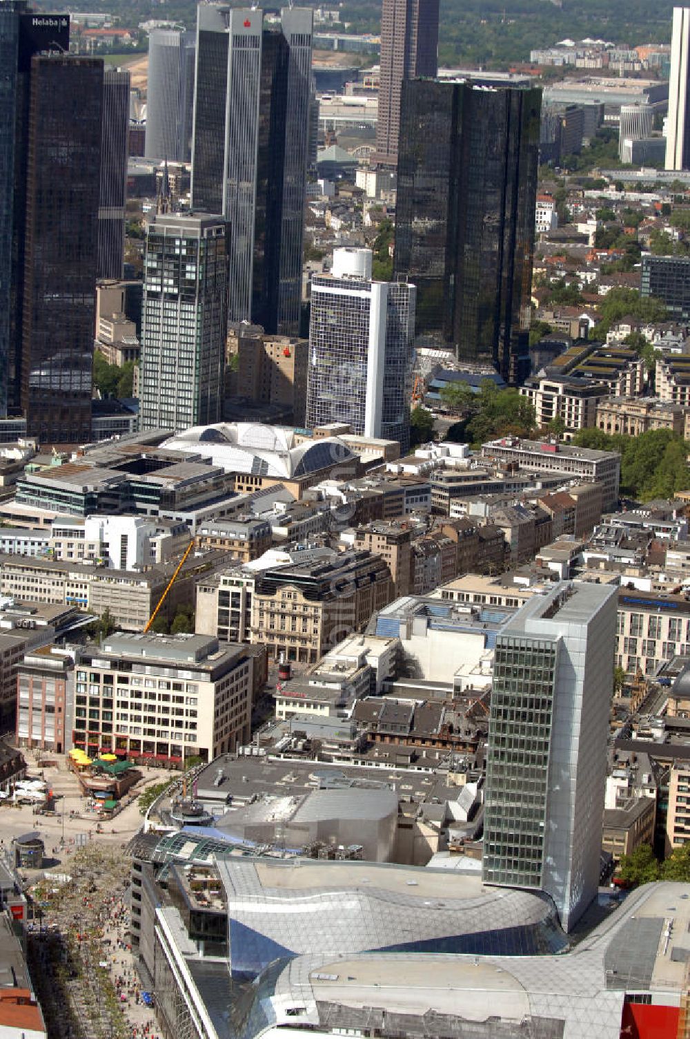 Luftaufnahme Frankfurt am Main - Palais Quartier im Zentrum von Frankfurt / Main