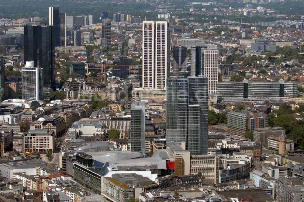 Luftaufnahme Frankfurt am Main - Palais Quartier im Zentrum von Frankfurt / Main