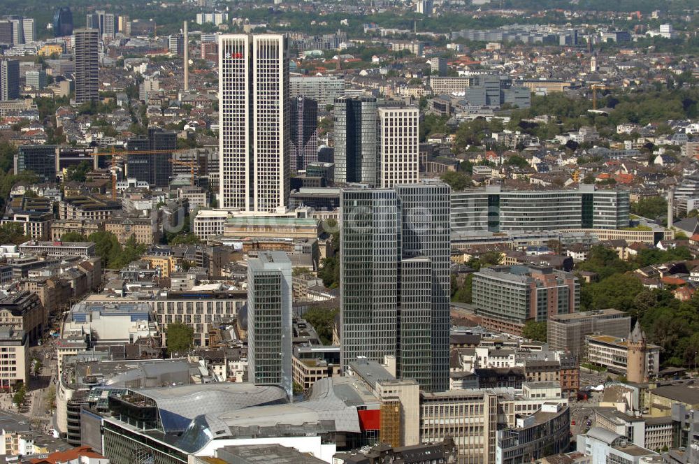 Frankfurt am Main von oben - Palais Quartier im Zentrum von Frankfurt / Main